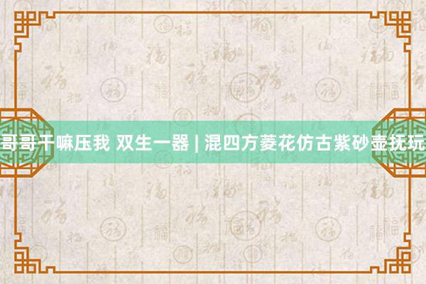 哥哥干嘛压我 双生一器 | 混四方菱花仿古紫砂壶抚玩